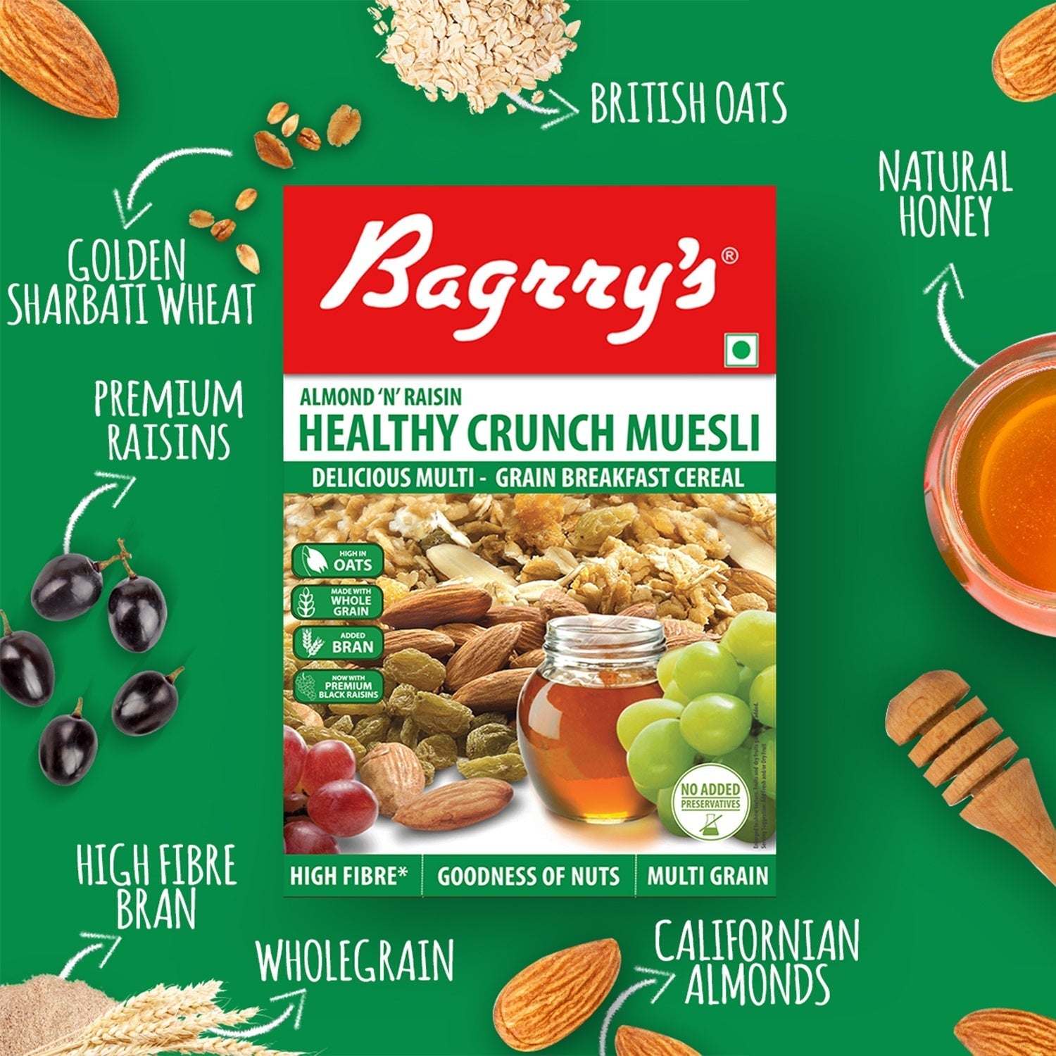 Bagrry's  Healthy Crunch Muesli - 400 gms