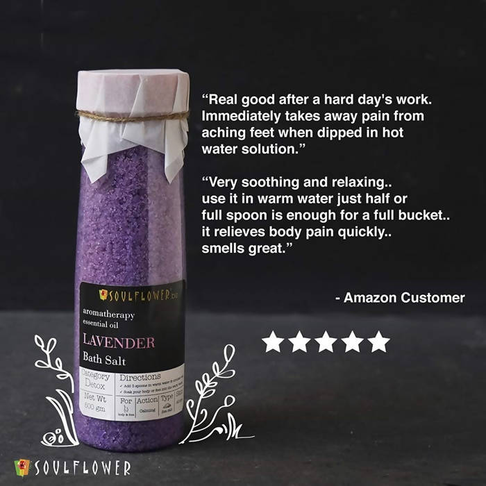 Soulflower Aromatherapy Essential Oil Lavender Bath Salt