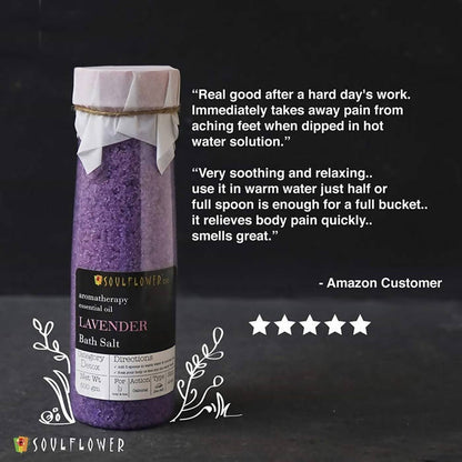 Soulflower Aromatherapy Essential Oil Lavender Bath Salt