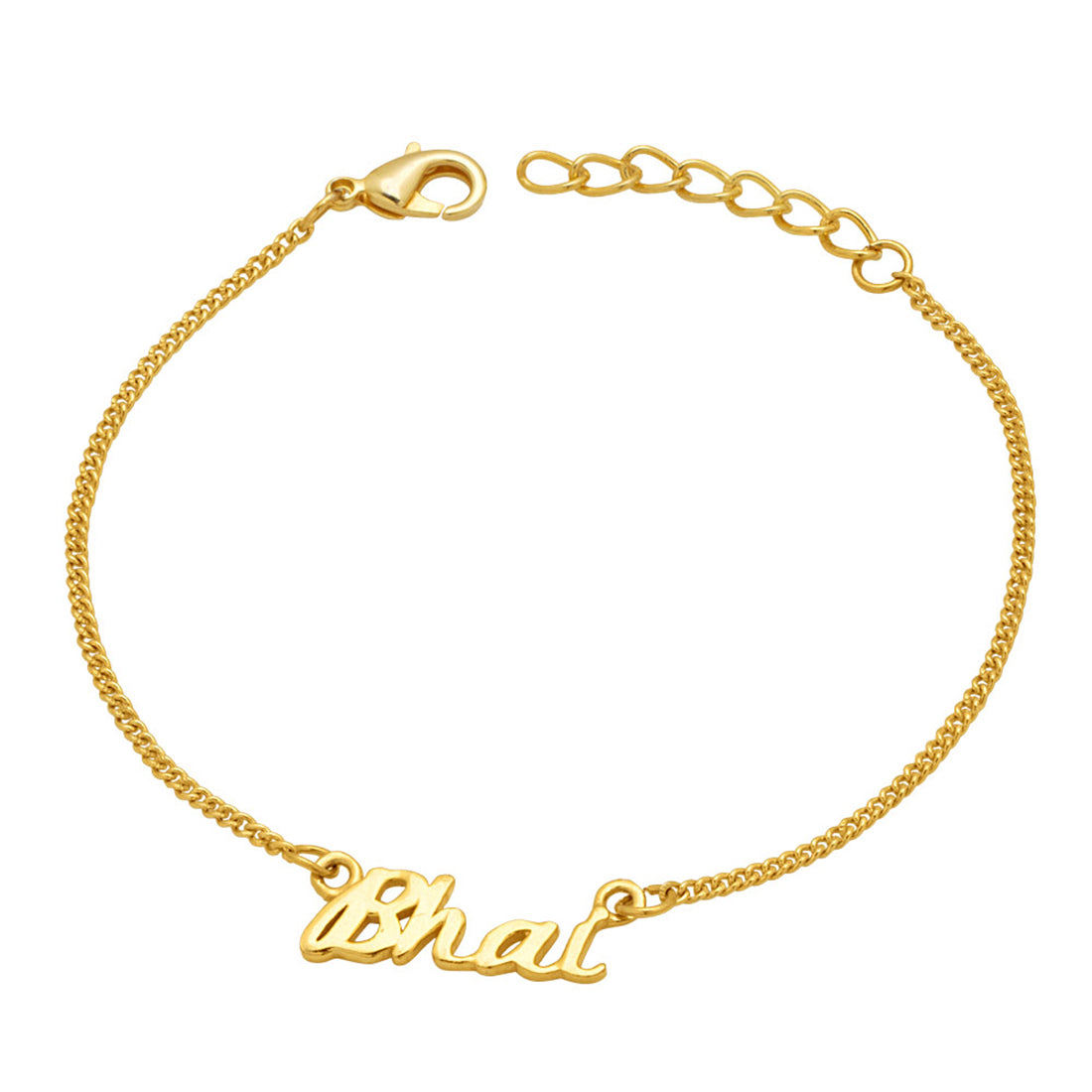 trueBrowns X Voylla Gold-Toned 'Bhai' Bracelet Rakhi With Roli Chaawal Pack