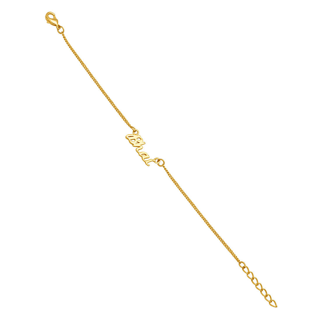 trueBrowns X Voylla Gold-Toned 'Bhai' Bracelet Rakhi With Roli Chaawal Pack