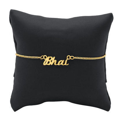 trueBrowns X Voylla Gold-Toned 'Bhai' Bracelet Rakhi With Roli Chaawal Pack