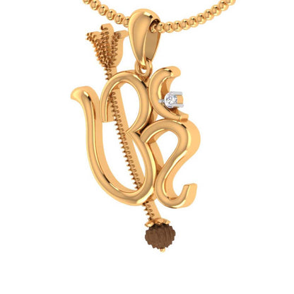 trueBrowns X Voylla Rudraksha Studded 'OM' Rakhi-Pendant