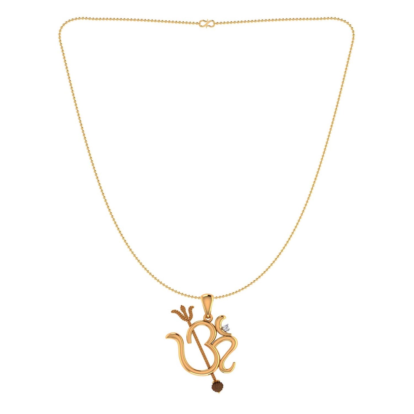 trueBrowns X Voylla Rudraksha Studded 'OM' Rakhi-Pendant