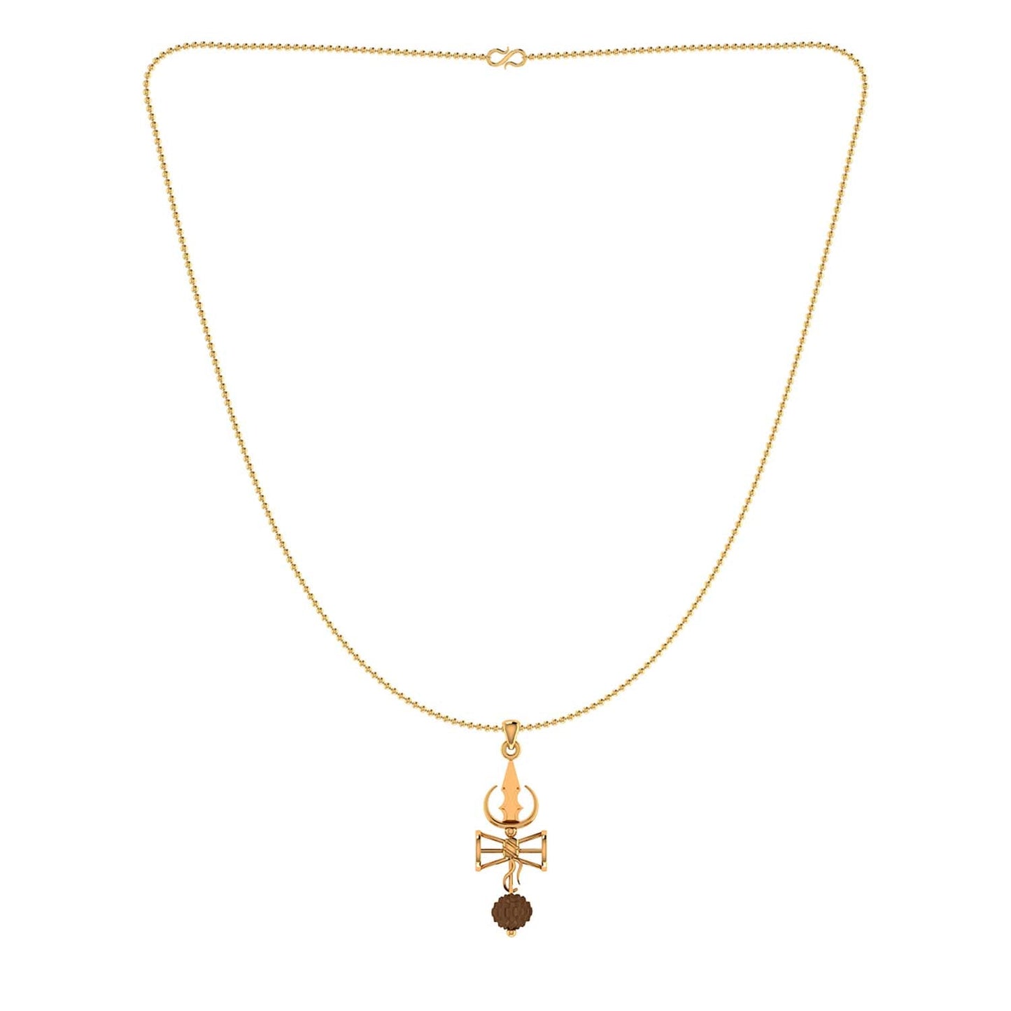 trueBrowns X Voylla Shiva Damru Rudraksha Rakhi-Pendant