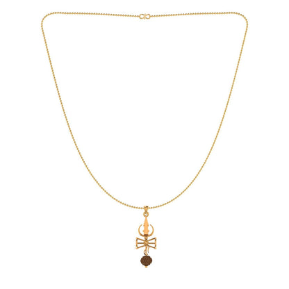 trueBrowns X Voylla Shiva Damru Rudraksha Rakhi-Pendant