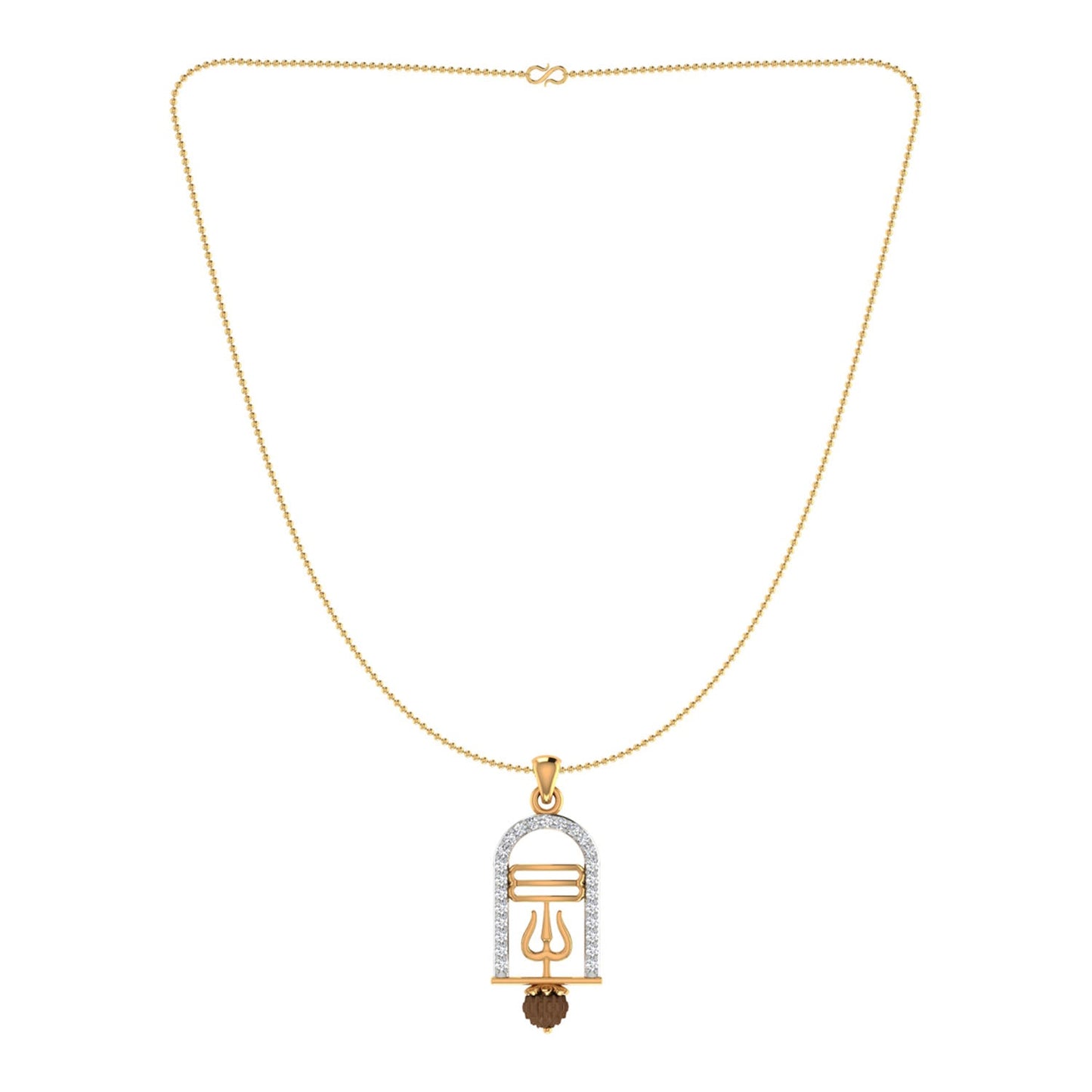 trueBrowns X Voylla CZ Studded Trushul Rakhi-Pendant