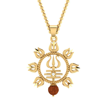 trueBrowns X Voylla Rudraksha Studded Trishul Rakhi-Pendant