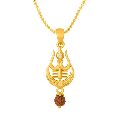 trueBrowns X Voylla Rudraksha Studded Trishul Rakhi-Pendant