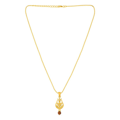 trueBrowns X Voylla Rudraksha Studded Trishul Rakhi-Pendant