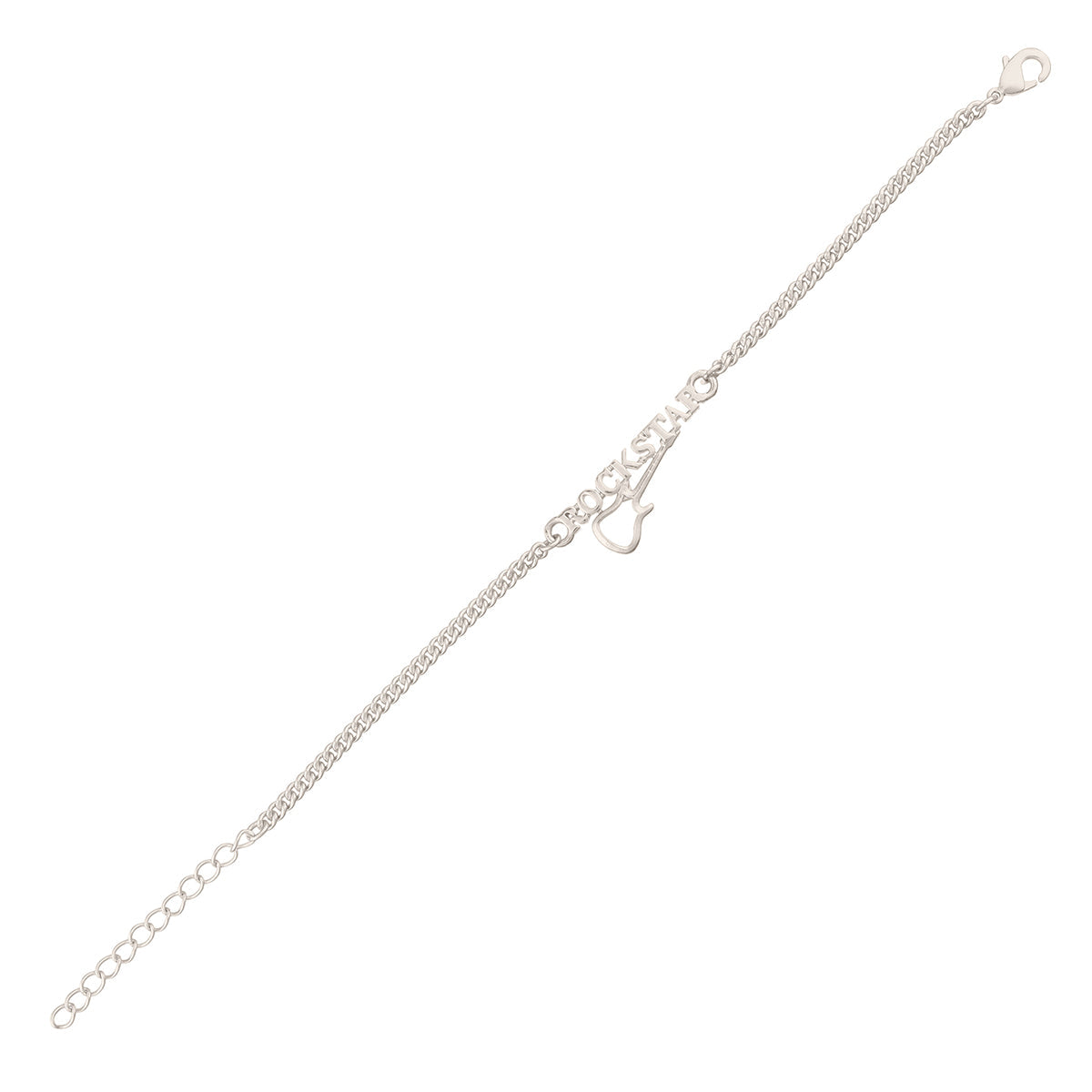 trueBrowns Stylish ROCKSTAR Silver Tone Bracelet Rakhi
