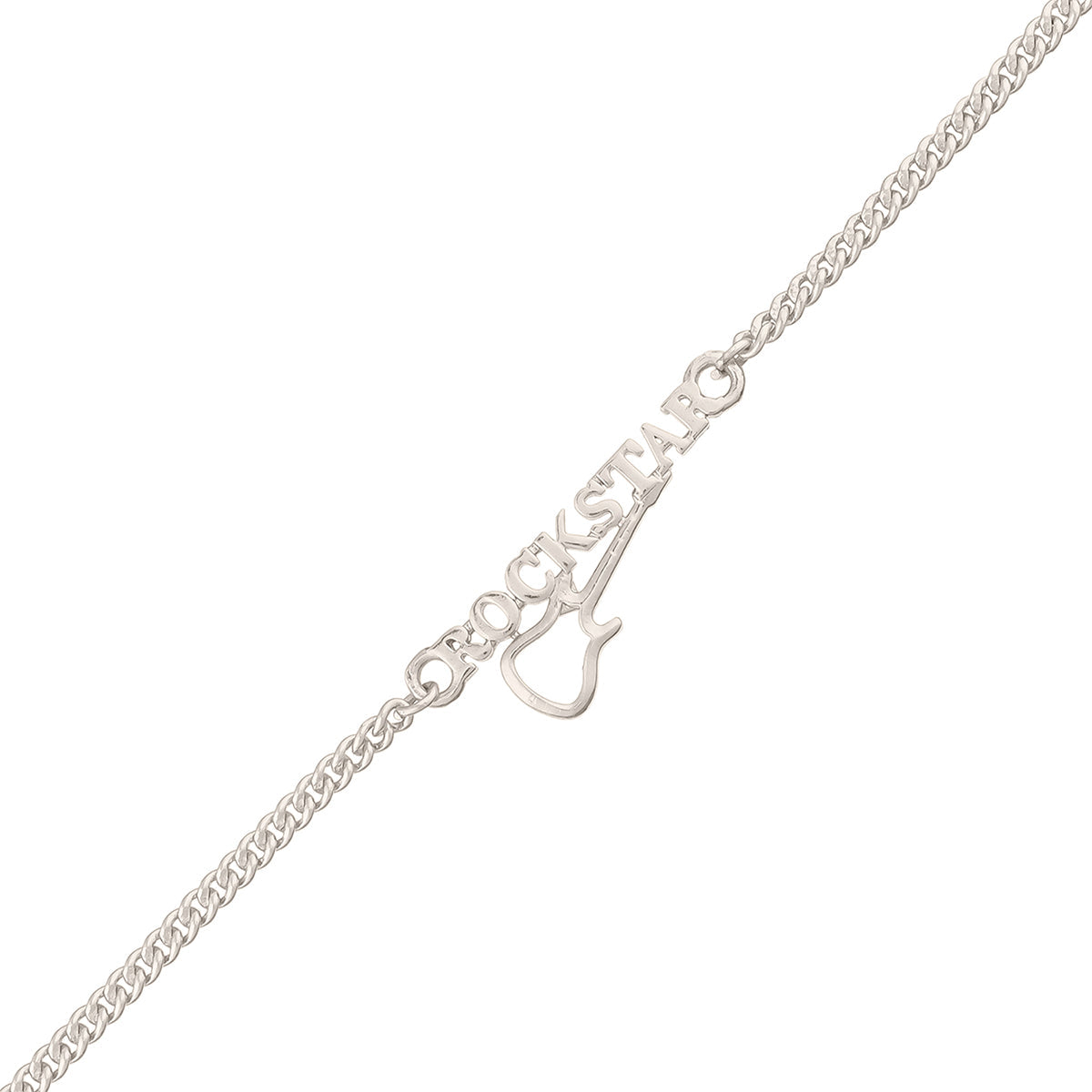trueBrowns Stylish ROCKSTAR Silver Tone Bracelet Rakhi