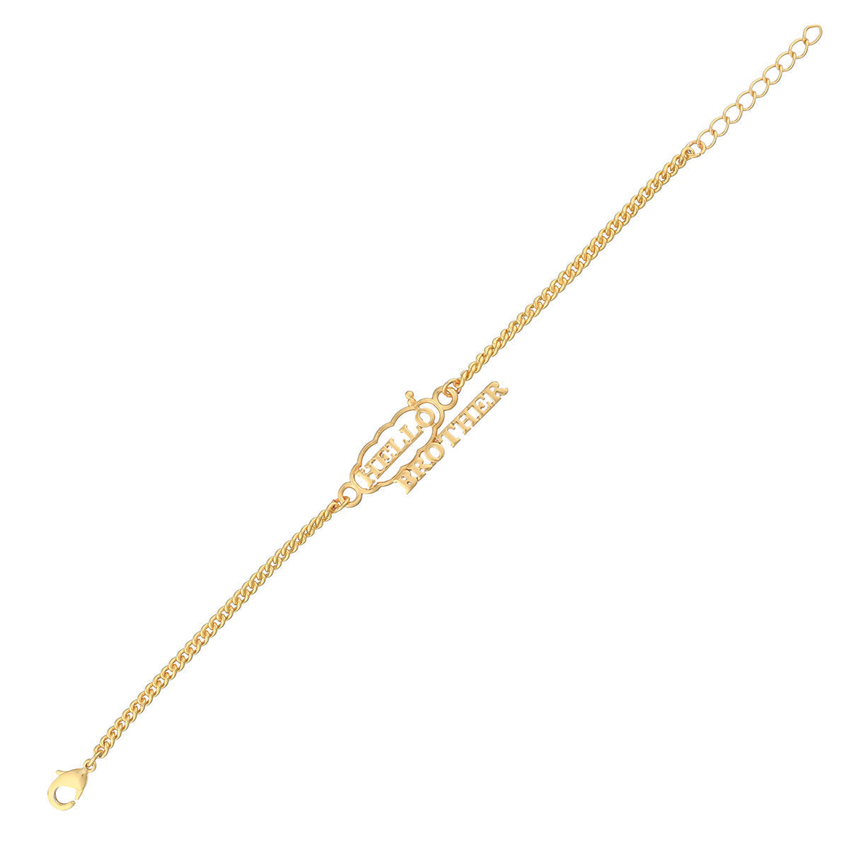 trueBrowns X Voylla Hello Brother Gold-Polished Stylish Bracelet Rakhi