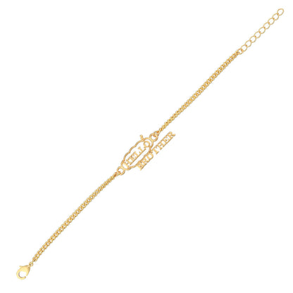 trueBrowns X Voylla Hello Brother Gold-Polished Stylish Bracelet Rakhi