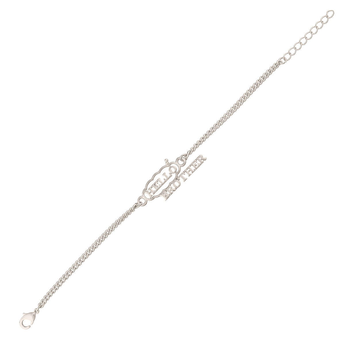 trueBrowns X Voylla Stylish Hello Brother Silver Tone Bracelet Rakhi