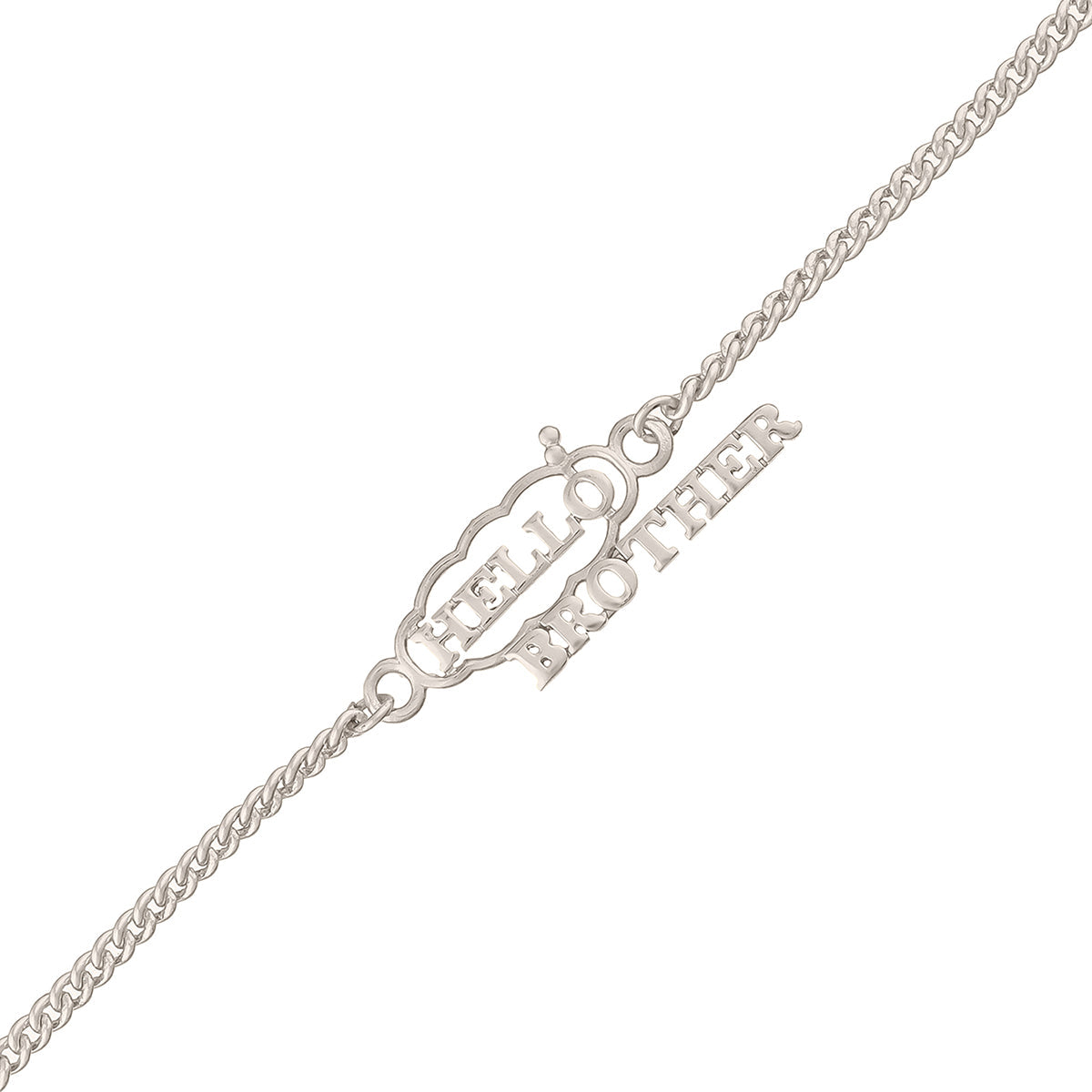 trueBrowns X Voylla Stylish Hello Brother Silver Tone Bracelet Rakhi
