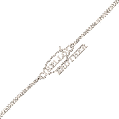 trueBrowns X Voylla Stylish Hello Brother Silver Tone Bracelet Rakhi