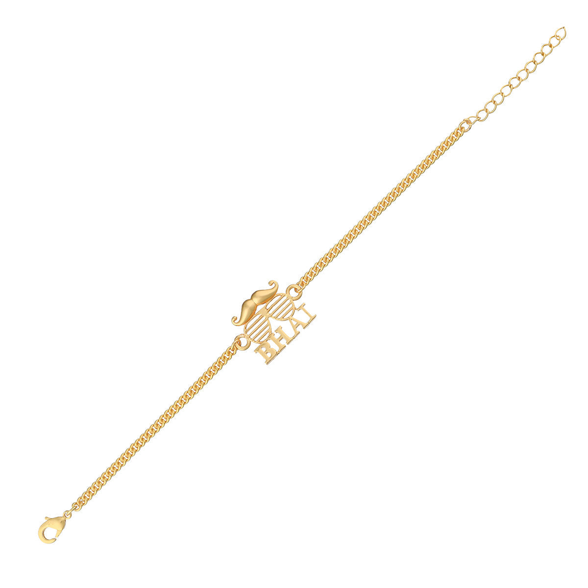 trueBrowns Bhai Gold Tone Bracelet Style Rakhi
