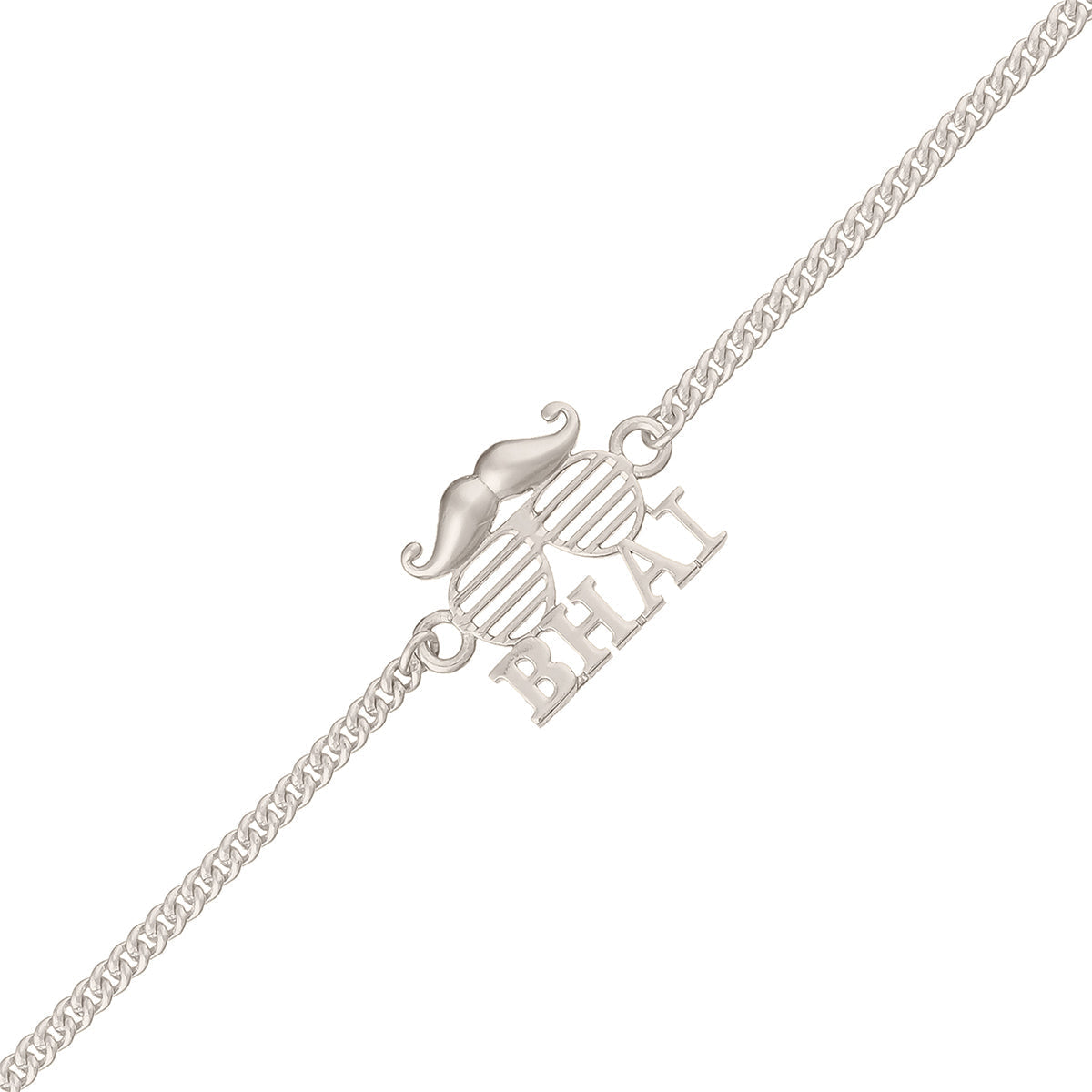 trueBrowns Exclusive Silver Plated BHAI Bracelet Style Rakhi