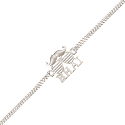 trueBrowns Exclusive Silver Plated BHAI Bracelet Style Rakhi