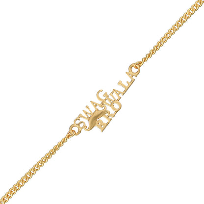 trueBrowns X Voylla Swag Wala Bro Gold Tone Bracelet Style Rakhi