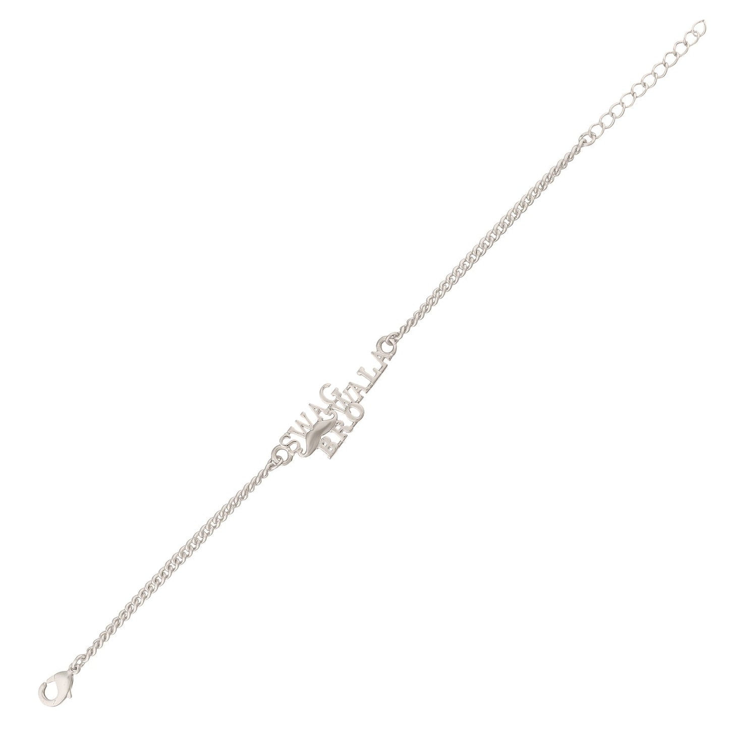 trueBrowns X Voylla Stylish Swag Wala Bro Silver Plated Bracelet Rakhi