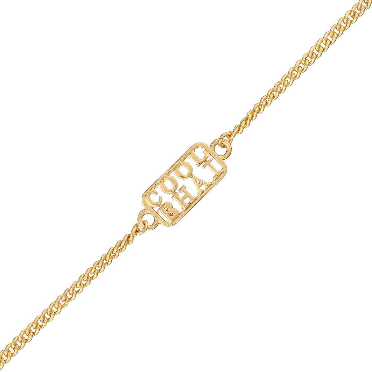trueBrowns Cool Bhai Gold Tone Bracelet Style Rakhi