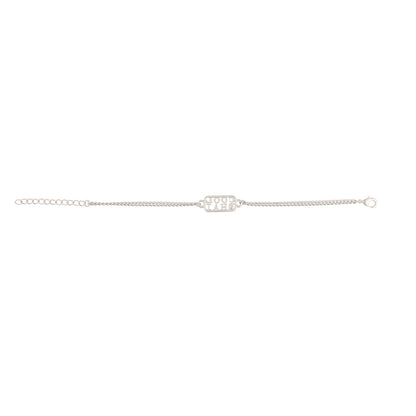 trueBrowns Silver Tone Cool Bhai Bracelet Style Rakhi