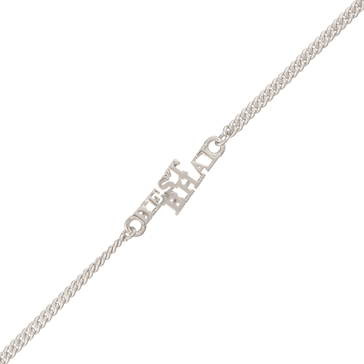 trueBrowns Silver Tone Best Bhai Bracelet Style Rakhi