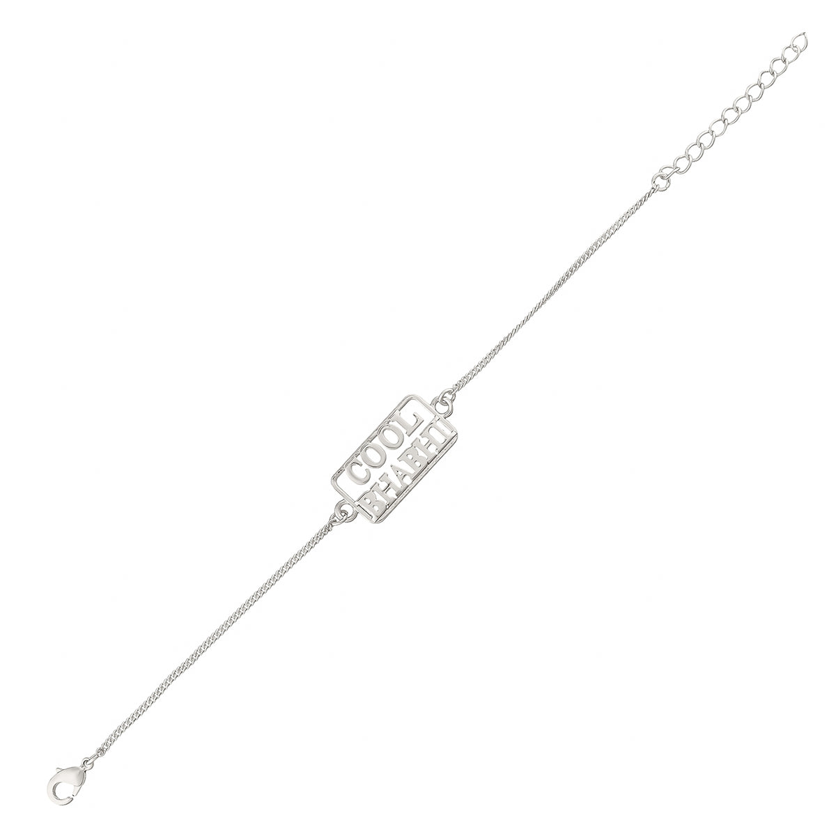 trueBrowns Designer Silver Tone Cool Bhabhi Bracelet Style Rakhi