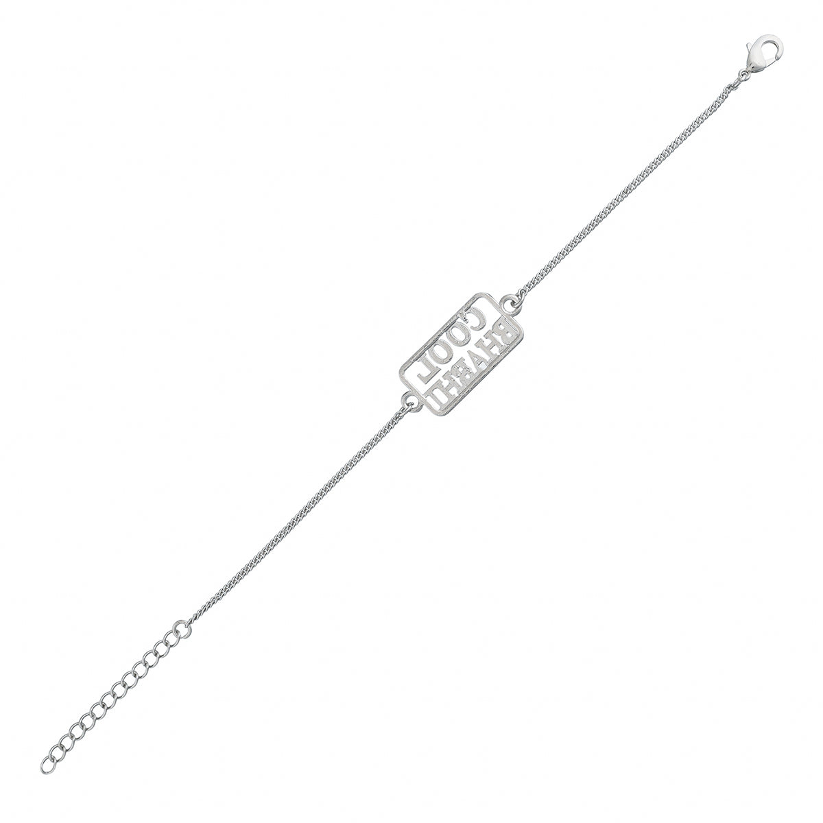 trueBrowns Designer Silver Tone Cool Bhabhi Bracelet Style Rakhi