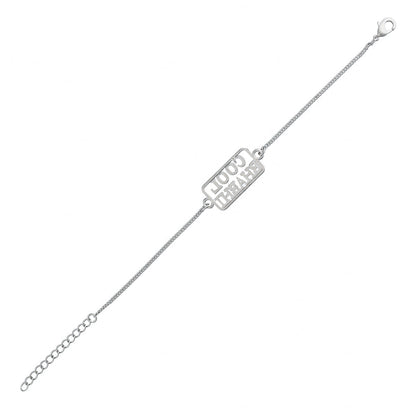 trueBrowns Designer Silver Tone Cool Bhabhi Bracelet Style Rakhi