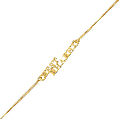 trueBrowns Gold Tone Best Bhabhi Bracelet Rakhi