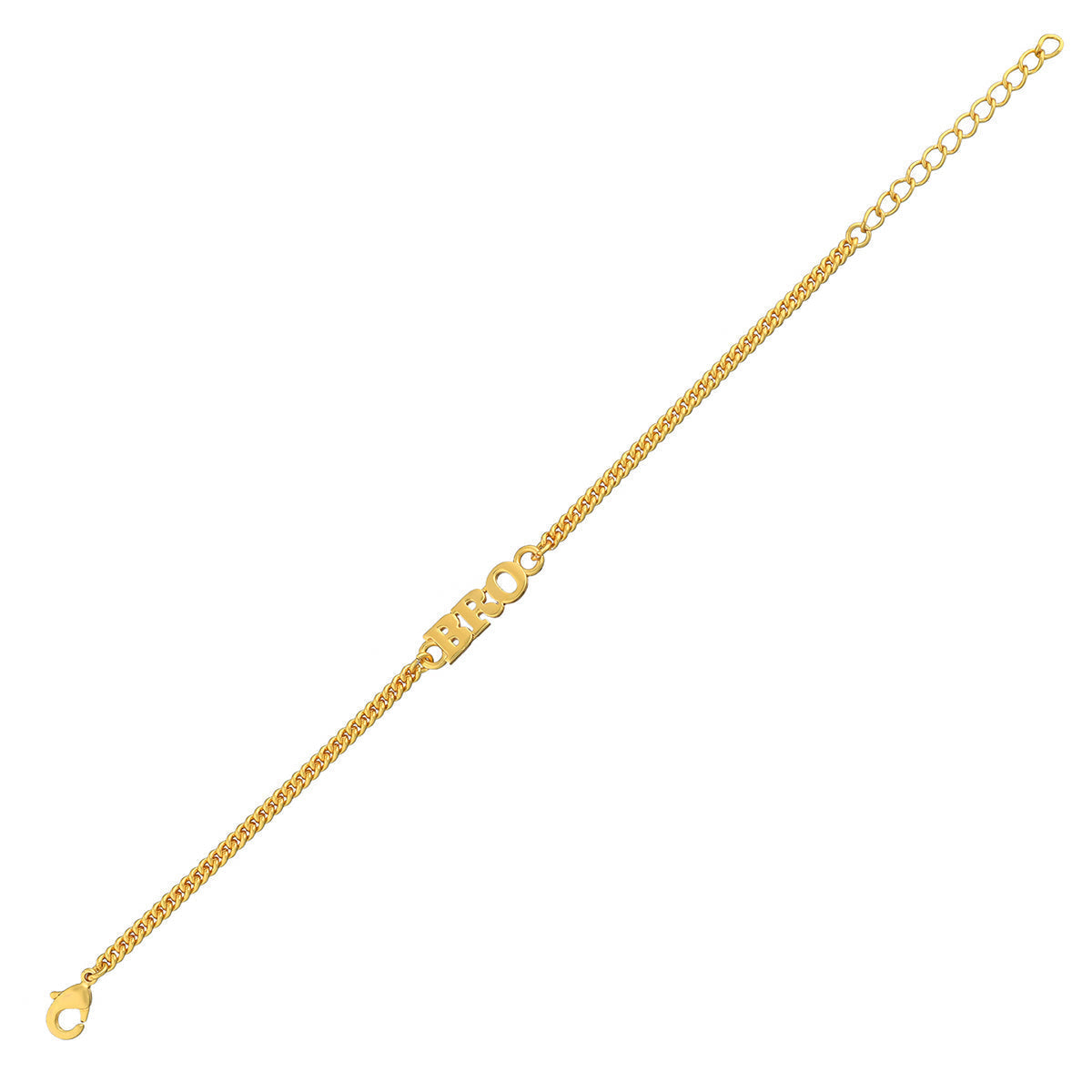 trueBrowns Gold Tone Fashionable BRO Rakhi