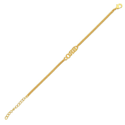trueBrowns Gold Tone Fashionable BRO Rakhi