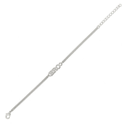 trueBrowns Silver Tone Fashionable BRO Bracelet Rakhi