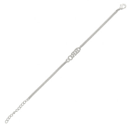 trueBrowns Silver Tone Fashionable BRO Bracelet Rakhi