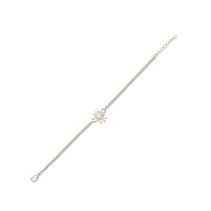 trueBrowns Trishul Silver Tone Bracelet Rakhi