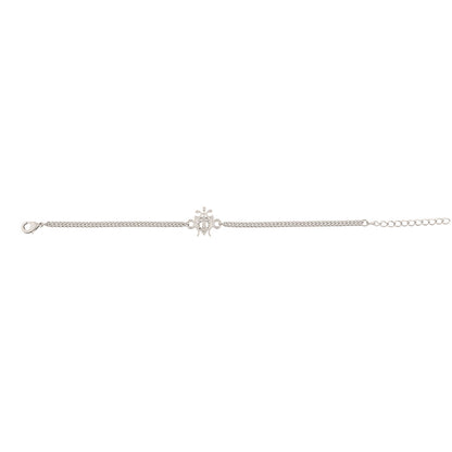 trueBrowns Trishul Silver Tone Bracelet Rakhi
