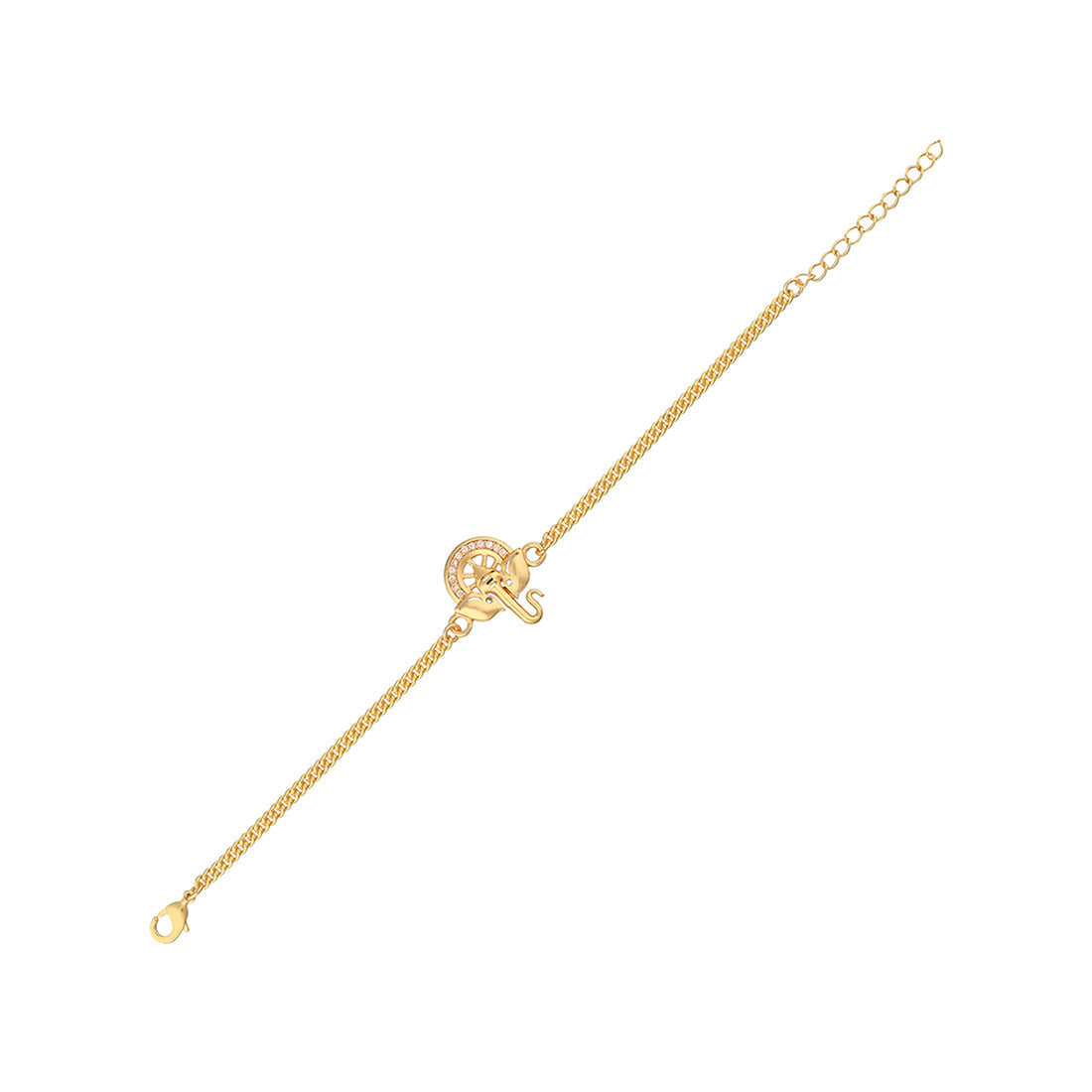 trueBrowns Gold Tone Ganesha Bracelet Style Rakhi