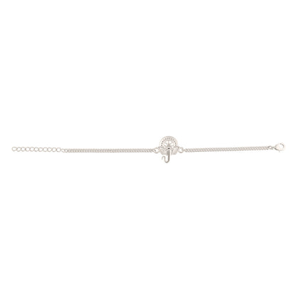 trueBrowns Silver Tone Ganesha Bracelet Rakhi