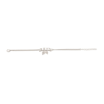 trueBrowns Peacock Feather Motif Silver Plated Bhai Bracelet Rakhi