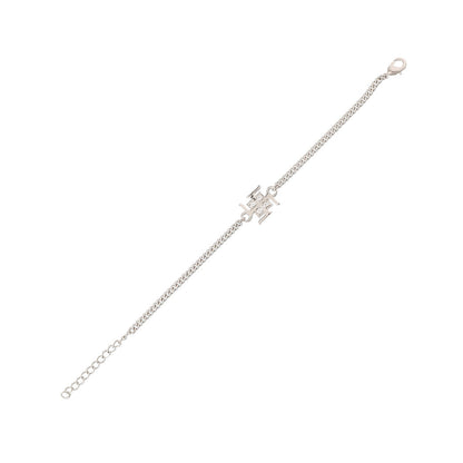 trueBrowns Auspicious Swastik Motif Silver Tone Bracelet Rakhi