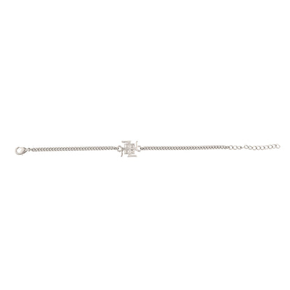 trueBrowns Auspicious Swastik Motif Silver Tone Bracelet Rakhi
