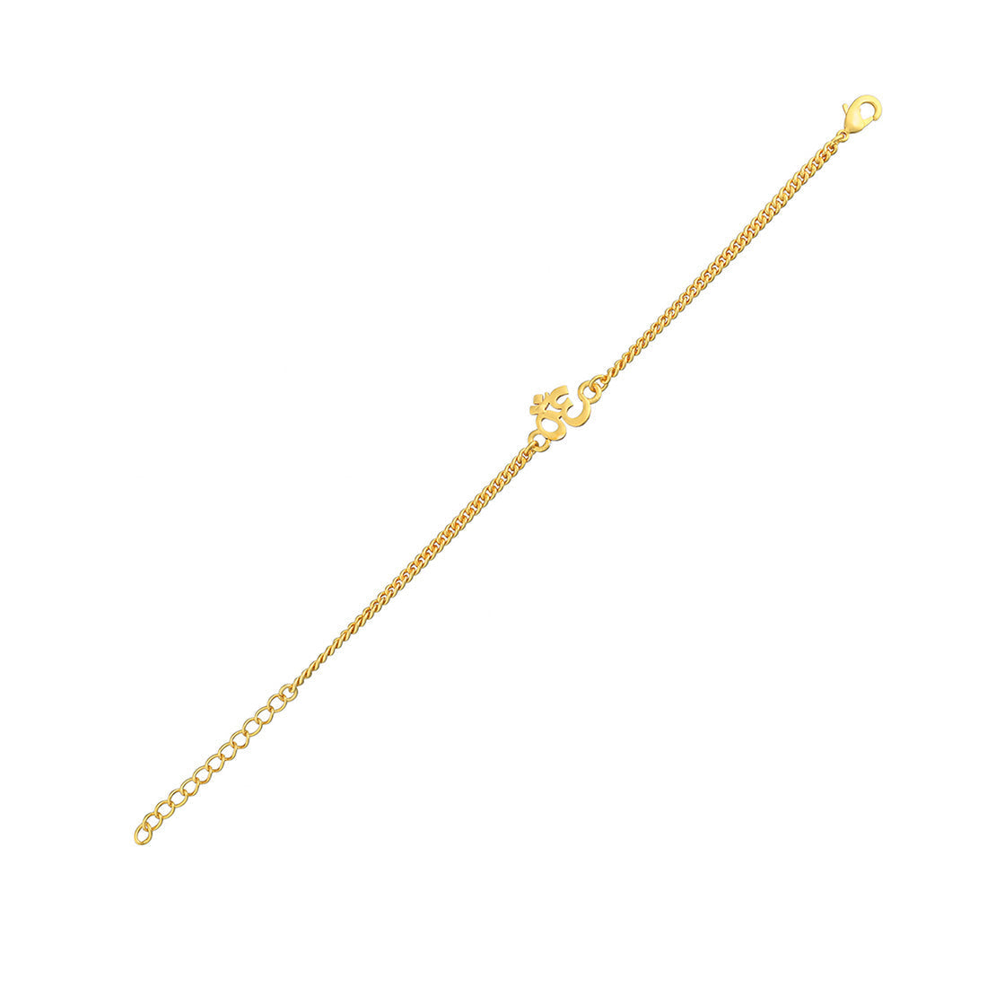 trueBrowns Auspicious Gold Tone Brass Om Bracelet Style Rakhi