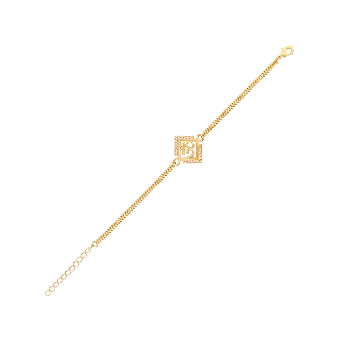 trueBrowns Gold Tone Auspicious OM Bracelet Rakhi
