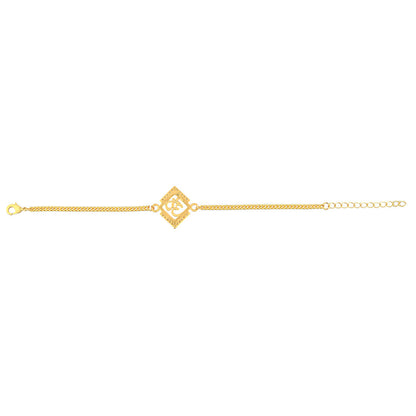 trueBrowns Gold Tone Auspicious OM Bracelet Rakhi