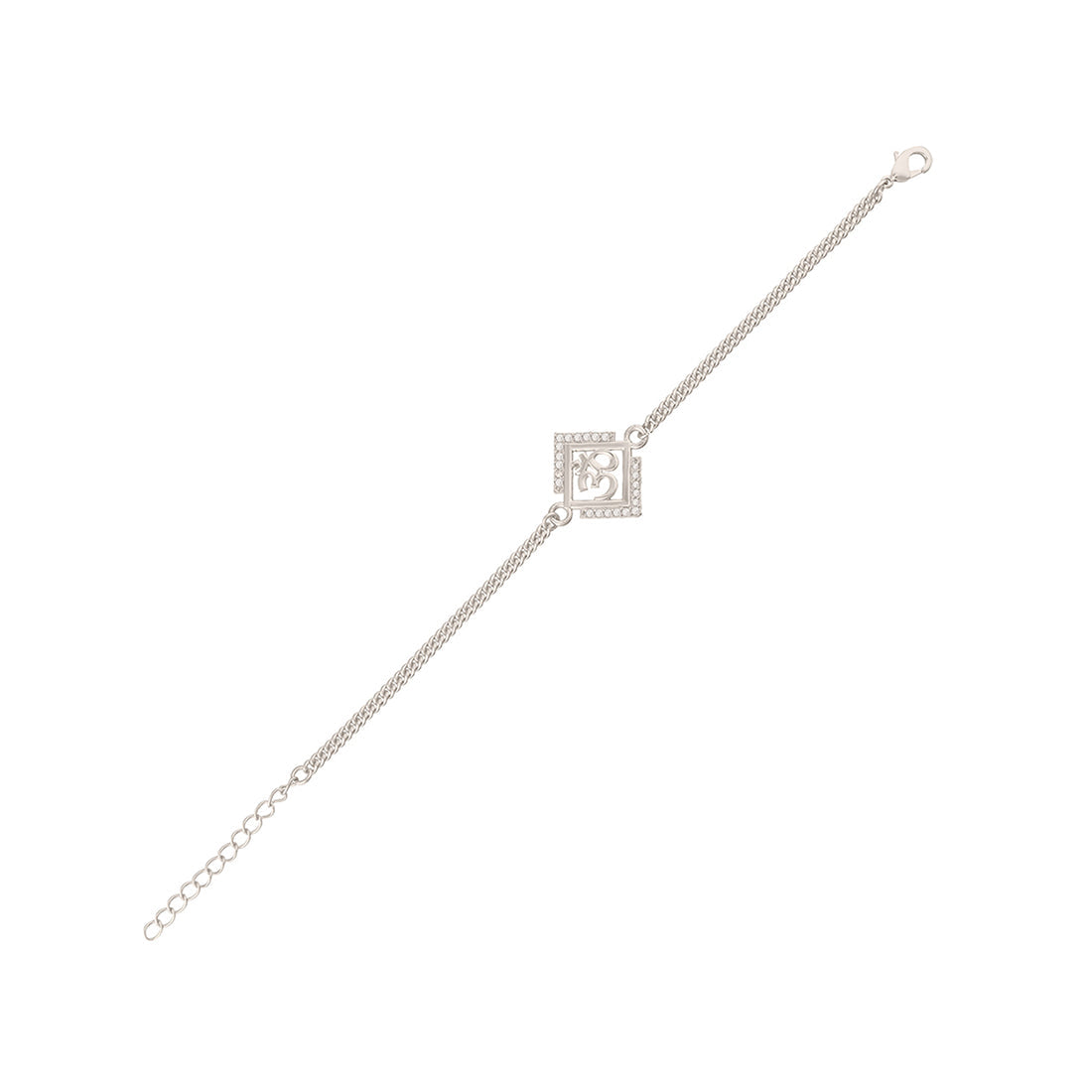 trueBrowns Auspicious OM Silver Plated Bracelet Rakhi