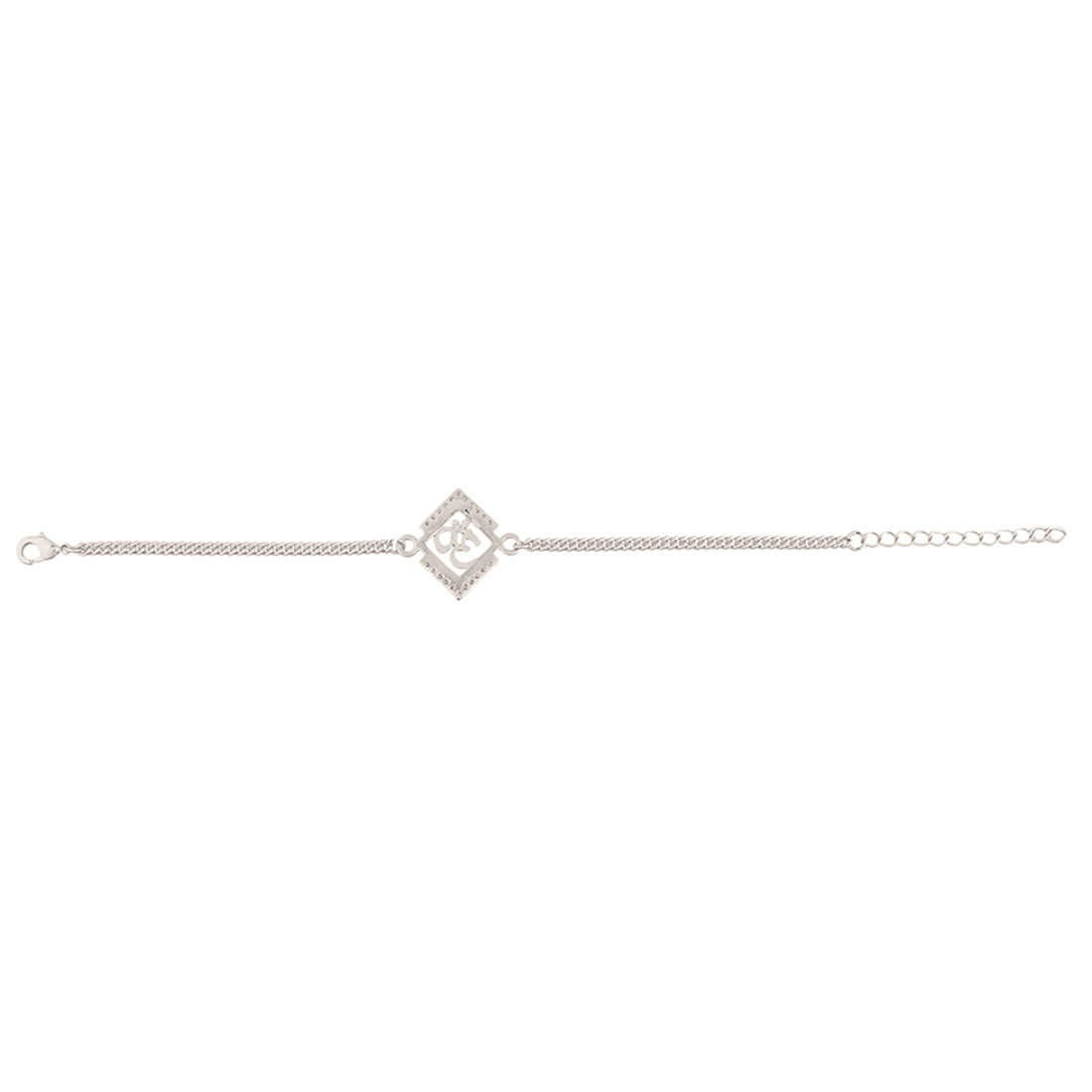 trueBrowns Auspicious OM Silver Plated Bracelet Rakhi