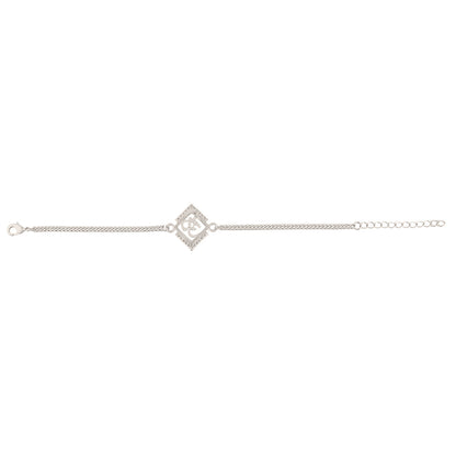 trueBrowns Auspicious OM Silver Plated Bracelet Rakhi